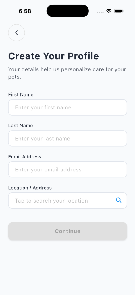 VetNow Profile Setup